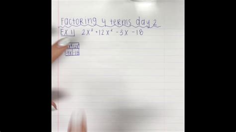Guidelines for factoring polynomials completely. Factoring 4 term polynomials day 2 - YouTube