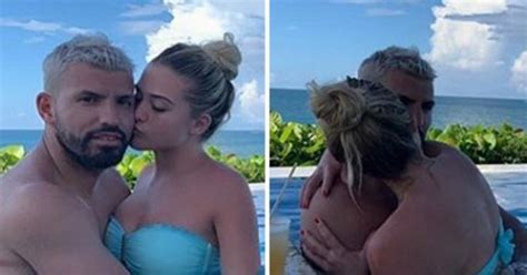 Who is this famous forward, and how did he reach success? Cheeky Sergio Aguero in swimming pool smooch with new girlfriend - Daily Star