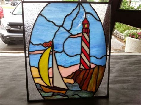 Lighthouses have been around throughout history. Lighthouse | Stained glass projects, Stained glass, Lighthouse
