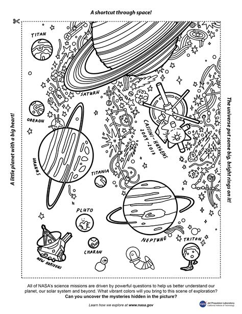 Nasa has 10 main locations, plus its headquarters in washington d.c. Color Your Universe - NASA Solar System Exploration