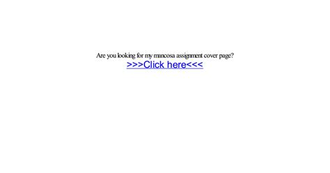 It is the first thing a reader looks at; my-mancosa-assignment-cover-page.pdf - Google Drive