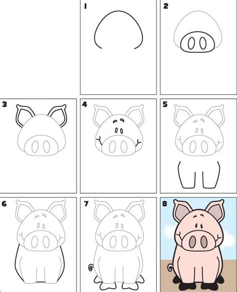 In this art video i show you how to draw a cute realistic proportioned pig. how-to-draw-a-pig | Drawing tutorials: for children ...