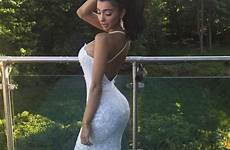 khan chloe instagram dress through gown cleavage boobs wedding dailystar babe