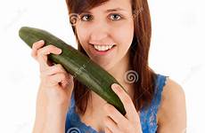 cucumber woman hand her young stock