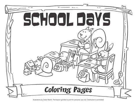 This coloring page features the assorted items that are orange in color. My Little House: School Days Coloring Pages