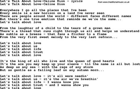 Home > celine dion > let's talk about love. Celine Dion Music Lyrics Download - Celine Dion Songs Age