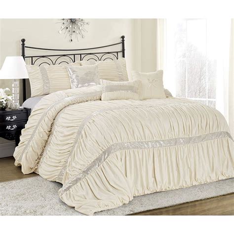 .the maya basic cal king bed set brings abundant southwestern style to your bedroom. Unique Home 7 Piece CLARAITA Chic Ruched Pleated Bed In A ...