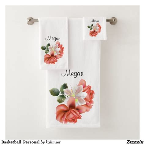 Add to favorites vintage towel, green bath size, fringe, plush sculpted terry, mid century mod flower power pattern, floral bathroom decor, sears drylon. Pretty Peonies Floral Personal Bath Towel Set | Zazzle.com ...