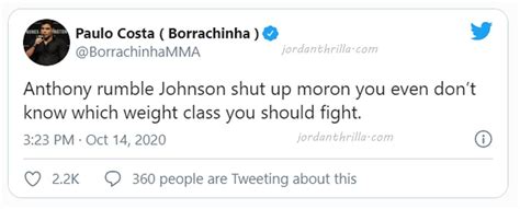 She moved to argentina with her parents at the age of four. Anthony Rumble Johnson Disses Paulo Costa With Gay Slur ...