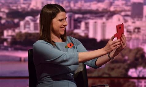 I'm feeling a little, ooh, anxious if you know what i mean. A social media selfie smile! Lib Dem leader Jo Swinson ...