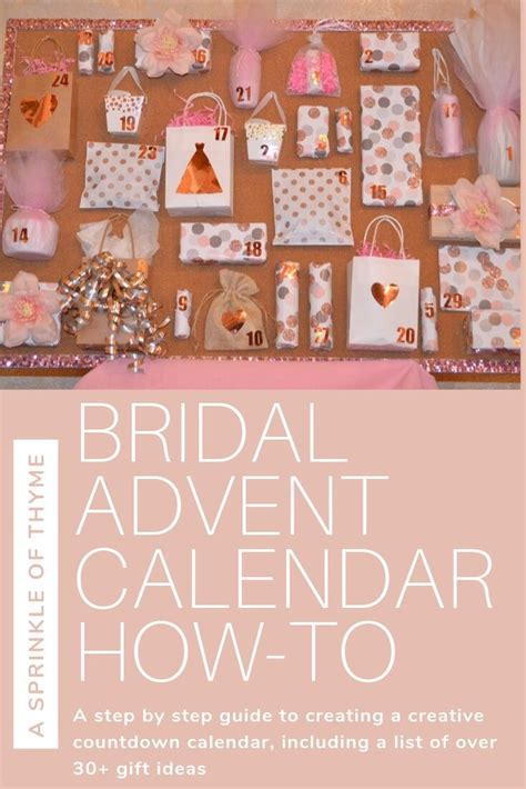 Wedding countdown wedding advent calendar. Bridal Shower Advent (Countdown) Wedding Calendar ...