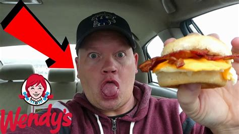 The first time, it was juicy as it was the biscuit had a slight layer of dryness at the surface to delineate the crust from the crumb. Wendy's Bacon, Egg & Cheese Biscuit (Reed Reviews) - YouTube