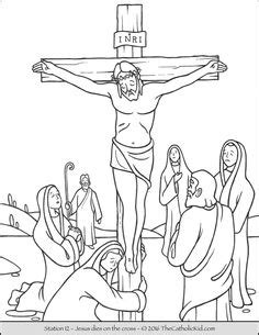 * * * * jesus on the cross on mount calvary coloring page. 14 Best Stations of the Cross Coloring Pages images ...