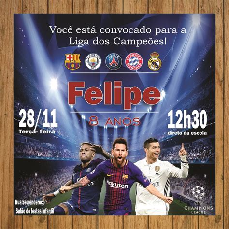 Dies ist eine übersicht aller titelträger des wettbewerbs liga dos campeões. Convite virtual Champions League - Liga dos Campeões no ...