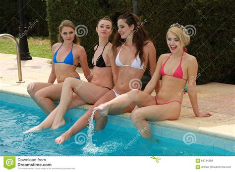 Two weeks after the second shot and that vaxhole is posting selfies from a cancun bar. Group of women by the pool stock image. Image of friends ...