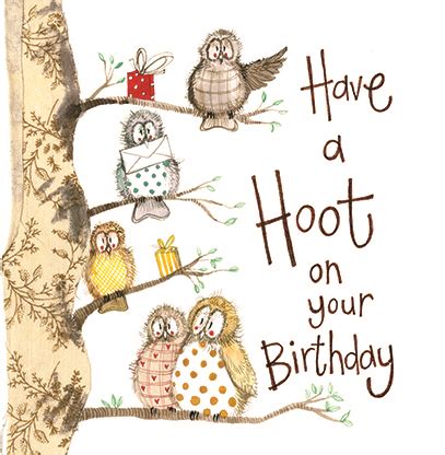 The visa gift card can be used everywhere visa debit cards are accepted in the us. Hooters Owl Birthday Card | Alex Clark Art