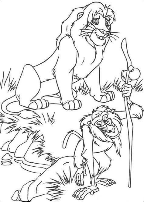 Grandma coloring page ( + free card pdf printable) | mother's day printable coloring page, lion illustration, instant download. Printable The Lion King Coloring Pages