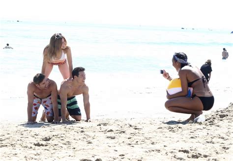 She is best known for her role as sam puckett. JENNETTE MCCURDY in Bikini with Friends at a Beach in ...