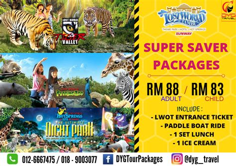 The location is absolutely breathtaking and the kids loved the idea of spending the night inside a theme park. Lost World Of Tambun - DYG Travel (M) Sdn Bhd