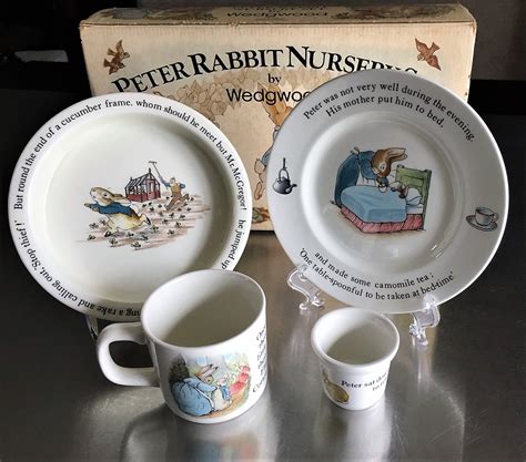 They can be implemented based on your own ideas in how to preserve fine space for baby room decor. Vintage Peter Rabbit Nursery Set by Wedgwood - 4 Piece ...