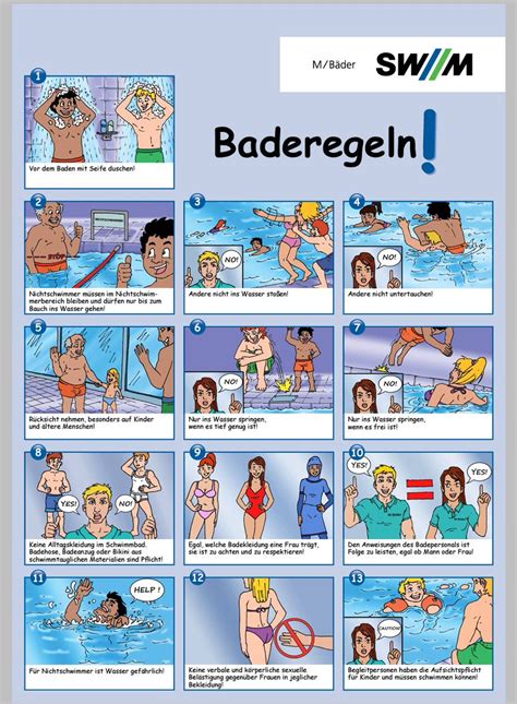 Außerdem gibt es malvorlagen für kinder und poster mit den baderegeln. ASG News on Twitter: "#Baderegeln in Bädern in #München ...