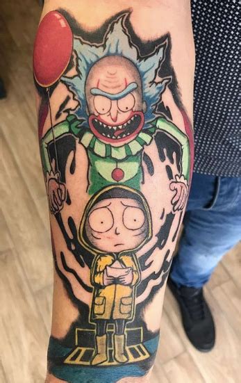 Great realistic rick and morty by john anderton at nemesis tattoo in the uk. Best 40 Rick and Morty Fan Tattoos - NSF - Music Magazine