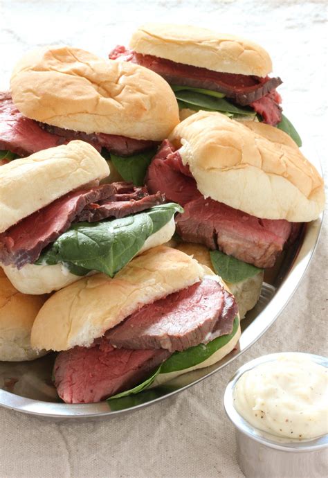 I used 1 tbsp of olive oil instead of melt organic buttery spread for the porc and marinated the tenderloin in a ziploc for over 24 hours. Beef Tenderloin Sliders with Horseradish Sauce | Recipe ...