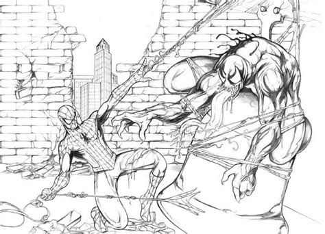 The amazing spider man for kids. spiderman vs venom movie coloring page