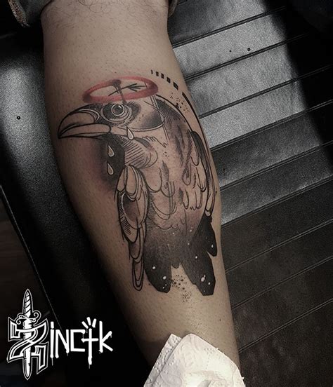Tetování na lýtko je velmi oblíbenou partií a to jak u mužského, tak ženského pohlaví. Martin Tattooer Zincik - Czech Tattoo Artist , Crow tattoo ...