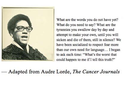 The cancer journals by audre lorde. AUDRE LORDE THE CANCER JOURNALS PDF