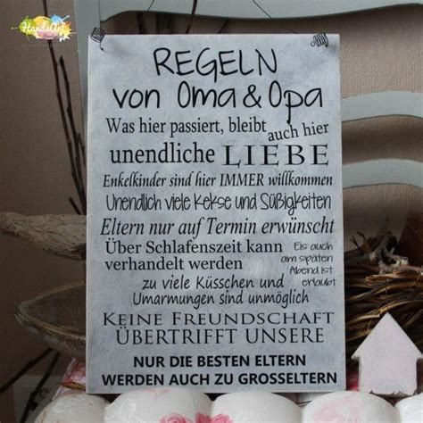 Die ganze familie hat sich auf den moment der geburt gefreut und wenn es endlich so weit ist, dürfen die glückwünsche zu diesem. Regeln von Oma & Opa | Oma opa geschenk ...