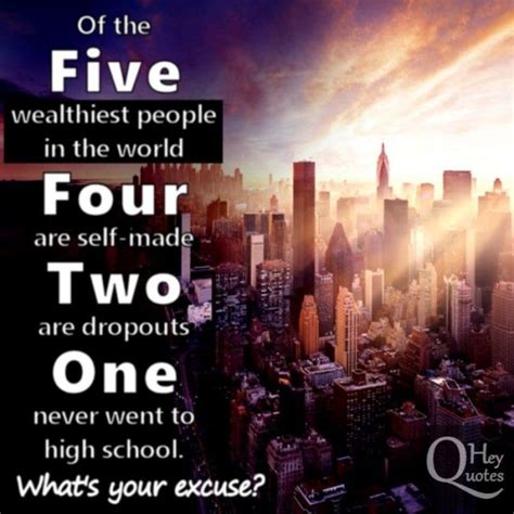 See how the meeting made you feel. Of the Five wealthiest people in the world, Four are self-made, Two are dropouts and One never ...