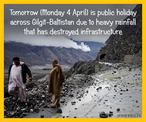 Election day is a public holiday in some areas (see list below), where it is a day off and schools and most businesses are closed. Gilgit-Baltistan Announces Public Holiday on Monday 4 ...