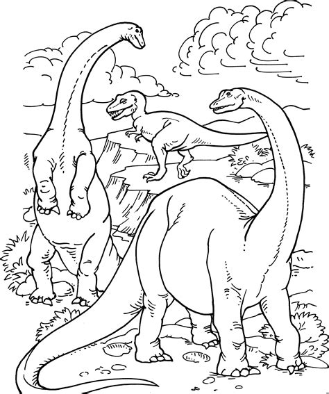 Seit den verschiedenen kinofilmen, wo dinosaurier die hauptrolle spielten, stehen dinos und drachen bei kindern ganz hoch. Drei Dinosaurier 2 Ausmalbild & Malvorlage (Dinosaurier)