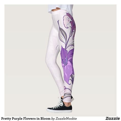 Major super bloom going on out there. Pretty Purple Flowers in Bloom Leggings | Zazzle.com ...