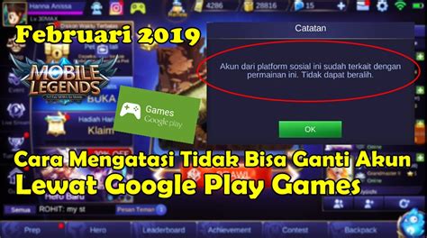 Ada 17 cara mudah yang dapat dilihat dan dipertimbangkan sebagai solusi gatal tersebut. Cara Mengatasi Tidak Bisa Ganti Akun Mobile Legends Dengan ...