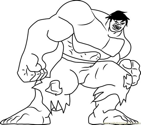 We have collected a large collection of the avengers coloring pages and their opponents in good quality. Hulk Looking at You Coloring Page - Free Hulk Coloring Pages : ColoringPages101.com