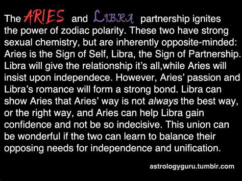 To get along with these two signs as an aries, make sure to ask people if you don't understand how they feel, and try to come to a compromise more often. Aries Woman and Libra Man Partnership. | Aries | Pinterest ...