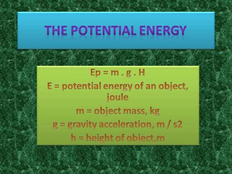 Hence, energy of a substance can be defined as the capacity of that substance to do work. The gravitational potential energy of an object Is always ...