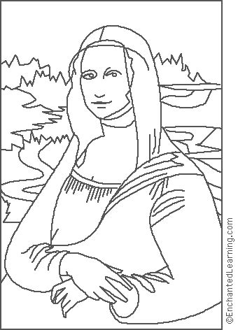 Download and print these mona lisa coloring pages for free. Leonardo da Vinci: Mona Lisa Coloring Page ...