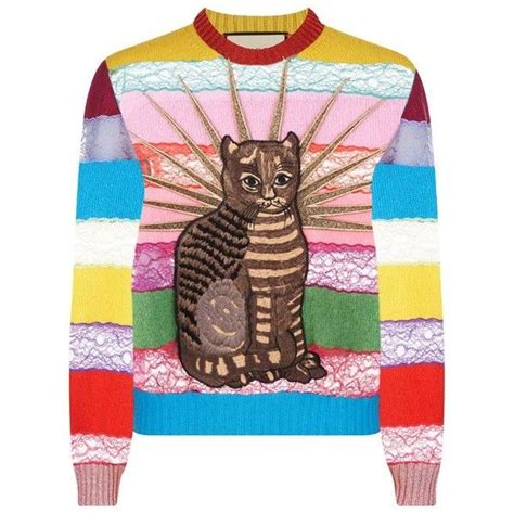 Gucci pet (2,055 results) for pets and pet lovers shop this gift guide gift guides shop this gift guide. Gucci Cat Embroidered Lace Sweater ($3,095) liked on ...