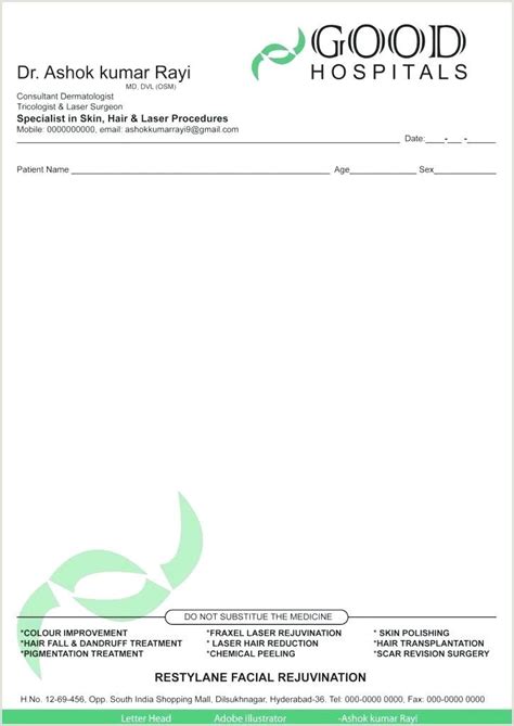 This printable doctor letterhead features the caduceus symbol that's great for hospitals and clinics. Doctor Letterhead Examples in 2020 | Letterhead examples, Doctors note template, Lettering