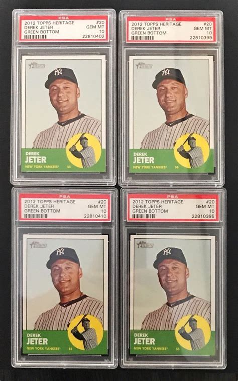 That was an exception, of course. 2012 Topps Heritage PSA 10 Derek Jeter 4 Card Lot HOF ...