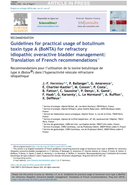 French research methods translation french jobs arabic dutch english german korean swedish. (PDF) Guidelines for practical usage of botulinum toxin ...