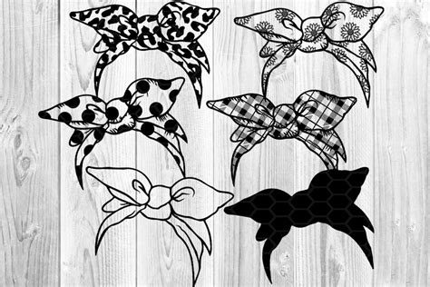 Download free svg files create your diy shirts, decals, and much more using your cricut explore, silhouette and other cutting machines. Messy Bun Bandana Mom Life SVG Clip Art By Mandala Creator ...