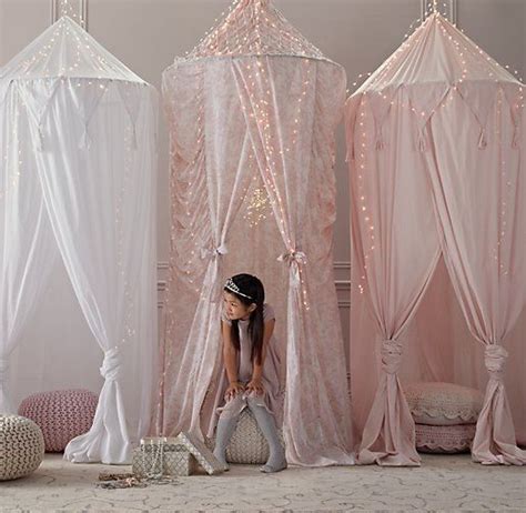 Lace curtains tulle voile insect bed canopy netting drape panel leaf door window sheer white curtain for living room & drapes. Cotton Voile Play Canopy from Restoration Hardware Baby ...