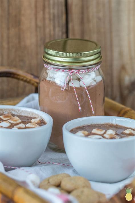 Top those layers with the chocolate chips, and add mini or normal sized marshmallows some of my previous edible diy gifts include: Chai Spiced Hot Cocoa Mix In A Jar - DIY Vegan Holiday ...