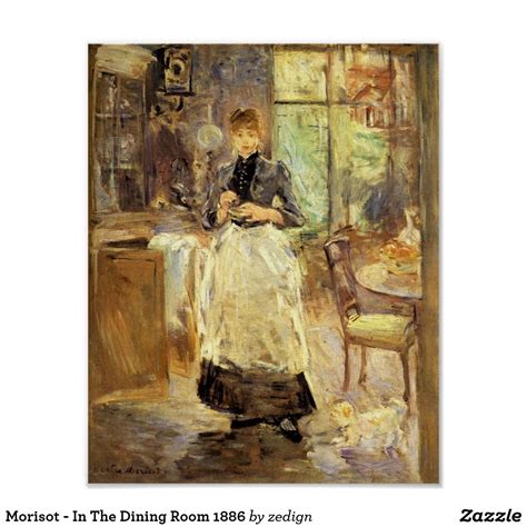 In the dining room is an artwork on useum. Morisot - In The Dining Room 1886 Poster | Morisot, Poster ...