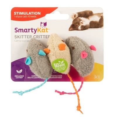 It's white, soft and we can jump over it without hurting ourselves. SmartyKat Skitter Critters Cat Toy : Target