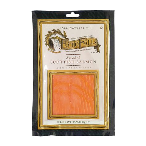 Wild keta salmon's mild taste and firm texture are idea for hot smoking. ECHO FALLS COLD SMOKED SCOTTISH SMOKED SALMON 4 OZ